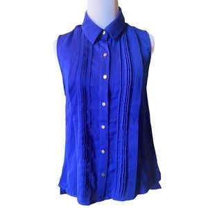 Cobalt blue button down tank!